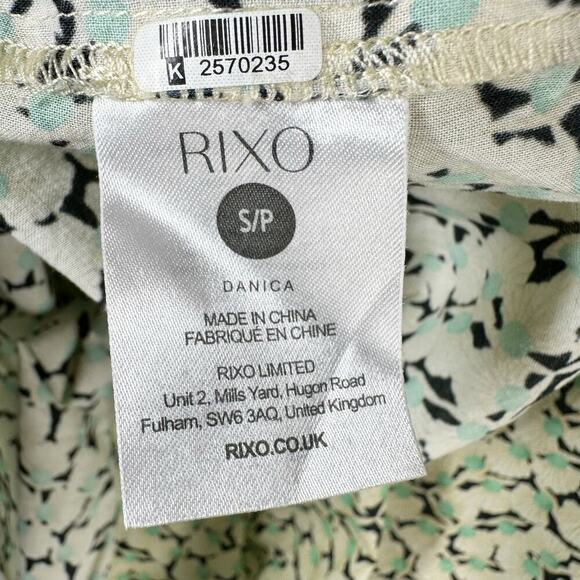 Rixo Danica Ruffled Printed Cotton Floral Blouse Size Small US 6 - Picture 5 of 13